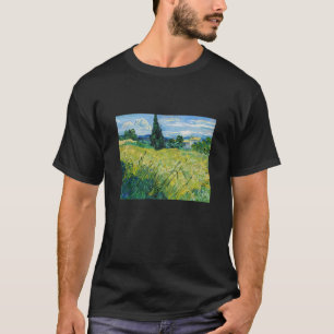 ビンセント・ファン・ゴッホ – ヒノキと緑の小麦畑 Tシャツ