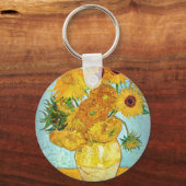 ビンセント・ファン・ゴッホ – ヒマワリ12本の花瓶 キーホルダー (正面)