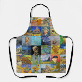 ビンセント・ファン・ゴッホ-最高傑作モザイク・パッチワーク エプロン (正面)