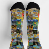 ビンセント・ファン・ゴッホ-最高傑作モザイク・パッチワーク ソックス (上部)