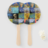 ビンセント・ファン・ゴッホ-最高傑作モザイク・パッチワーク ハンドファン (正面&裏面)