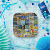 ビンセント・ファン・ゴッホ-最高傑作モザイク・パッチワーク ペーパープレート (パーティー)