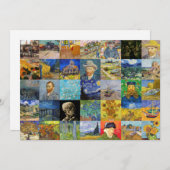 ビンセント・ファン・ゴッホ-最高傑作モザイク・パッチワーク 招待状 (正面/裏面)