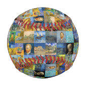 ビンセント・ファン・ゴッホ-最高傑作モザイク・パッチワーク 野球ボール (裏面)