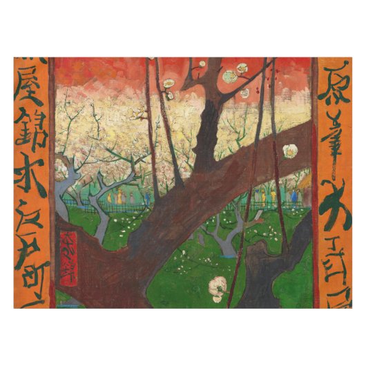 ビンセント・ファン・ゴッホ – 開花梅の木 テーブルクロス (正面(横))