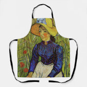 ビンセント・ファン・ゴッホ – 麦藁帽子の農夫の少女 エプロン (正面)
