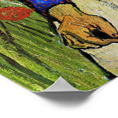 ビンセント・ファン・ゴッホ – 麦藁帽子の農夫の少女 ポスター (角)