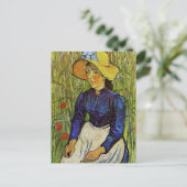 ビンセント・ファン・ゴッホ – 麦藁帽子の農夫の少女 ポストカード (スタンド正面)