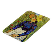 ビンセント・ファン・ゴッホ – 麦藁帽子の農夫の少女 マグネット (左側)