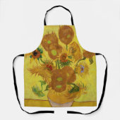 ビンセント・ファン・ゴッホ-15ひまわりの花と花瓶 エプロン (正面)