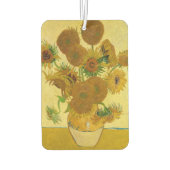 ビンセント・ファン・ゴッホ-15ひまわりの花と花瓶 カーエアーフレッシュナー (裏面)