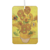 ビンセント・ファン・ゴッホ-15ひまわりの花と花瓶 カーエアーフレッシュナー (正面)