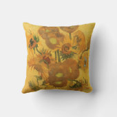 ビンセント・ファン・ゴッホ-15ひまわりの花と花瓶 クッション (裏面)