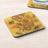 ビンセント・ファン・ゴッホ-15ひまわりの花と花瓶 コースター (左側)