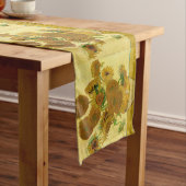 ビンセント・ファン・ゴッホ-15ひまわりの花と花瓶 ショートテーブルランナー (インサイチュ)