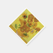 ビンセント・ファン・ゴッホ-15ひまわりの花と花瓶 スタンダードカクテルナプキン (角)
