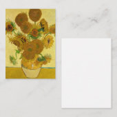 ビンセント・ファン・ゴッホ-15ひまわりの花と花瓶 ノートカード (正面/裏面)