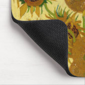 ビンセント・ファン・ゴッホ-15ひまわりの花と花瓶 マウスパッド (コーナー)