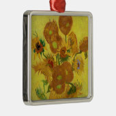 ビンセント・ファン・ゴッホ-15ひまわりの花と花瓶 メタルオーナメント (右)