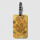 ビンセント・ファン・ゴッホ-15ひまわりの花と花瓶 ラゲッジタグ (正面縦)