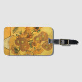 ビンセント・ファン・ゴッホ-15ひまわりの花と花瓶 ラゲッジタグ (正面横)