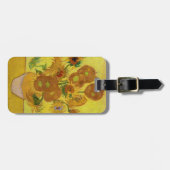 ビンセント・ファン・ゴッホ-15ひまわりの花と花瓶 ラゲッジタグ (正面横)