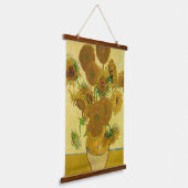 ビンセント・ファン・ゴッホ-15ひまわりの花と花瓶 吊り下げ型タペストリー (傾斜あり)