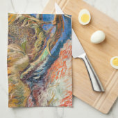 ビンセント・ファン・ゴッホ- Four Cut Sunflowers キッチンタオル (四つ折り)