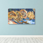 ビンセント・ファン・ゴッホ- Four Cut Sunflowers キャンバスプリント (インサイチュ (ウッドフロア))