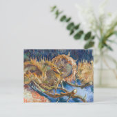ビンセント・ファン・ゴッホ- Four Cut Sunflowers ポストカード (スタンド正面)