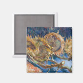 ビンセント・ファン・ゴッホ- Four Cut Sunflowers マグネット (正面/裏面)