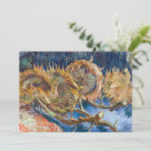 ビンセント・ファン・ゴッホ- Four Cut Sunflowers 招待状 (スタンド正面)