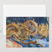 ビンセント・ファン・ゴッホ- Four Cut Sunflowers 招待状 (正面/裏面)