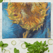 ビンセント・ファン・ゴッホ- Two Cut Sunflowers キッチンタオル (折り畳み)