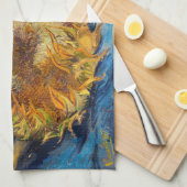 ビンセント・ファン・ゴッホ- Two Cut Sunflowers キッチンタオル (四つ折り)