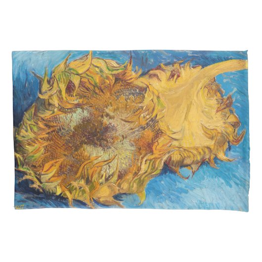 ビンセント・ファン・ゴッホ- Two Cut Sunflowers 枕カバー (正面)