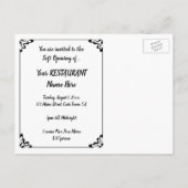 ビンセント・ヴァンゴッホレストランソフトオープン招待状 ポストカード (裏面)