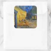 ビンセント・ヴァンゴッホ-カフェ・テラス・アット・ナイト スクエアシール (バッグ)