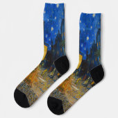 ビンセント・ヴァンゴッホ-カフェ・テラス・アット・ナイト ソックス (左)