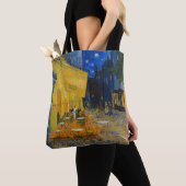 ビンセント・ヴァンゴッホ-カフェ・テラス・アット・ナイト トートバッグ (クローズアップ)