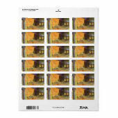 ビンセント・ヴァンゴッホ-カフェ・テラス・アット・ナイト ラベル (フルシート)