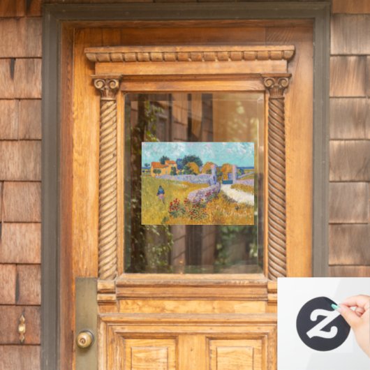 ビンセント・ヴァンゴッホ – プロヴァンスのファームハウス ウィンドウサイン (ホームデコレーション)