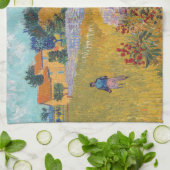 ビンセント・ヴァンゴッホ – プロヴァンスのファームハウス キッチンタオル (折り畳み)