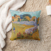 ビンセント・ヴァンゴッホ – プロヴァンスのファームハウス クッション (ブランケット)