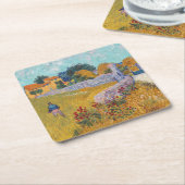 ビンセント・ヴァンゴッホ – プロヴァンスのファームハウス スクエアペーパーコースター (アングル)