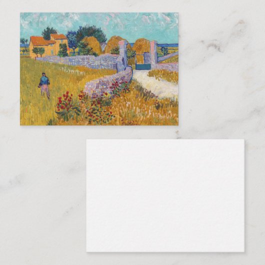 ビンセント・ヴァンゴッホ – プロヴァンスのファームハウス ノートカード (正面/裏面)