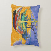 ビンセント・ヴァンゴッホ-魚釣りボートのビーチ アクセントクッション (裏面(縦))