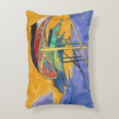 ビンセント・ヴァンゴッホ-魚釣りボートのビーチ アクセントクッション (正面(垂直))