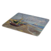 ビンセント・ヴァンゴッホ-魚釣りボートのビーチ カッティングボード (角)