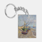 ビンセント・ヴァンゴッホ-魚釣りボートのビーチ キーホルダー (正面左)